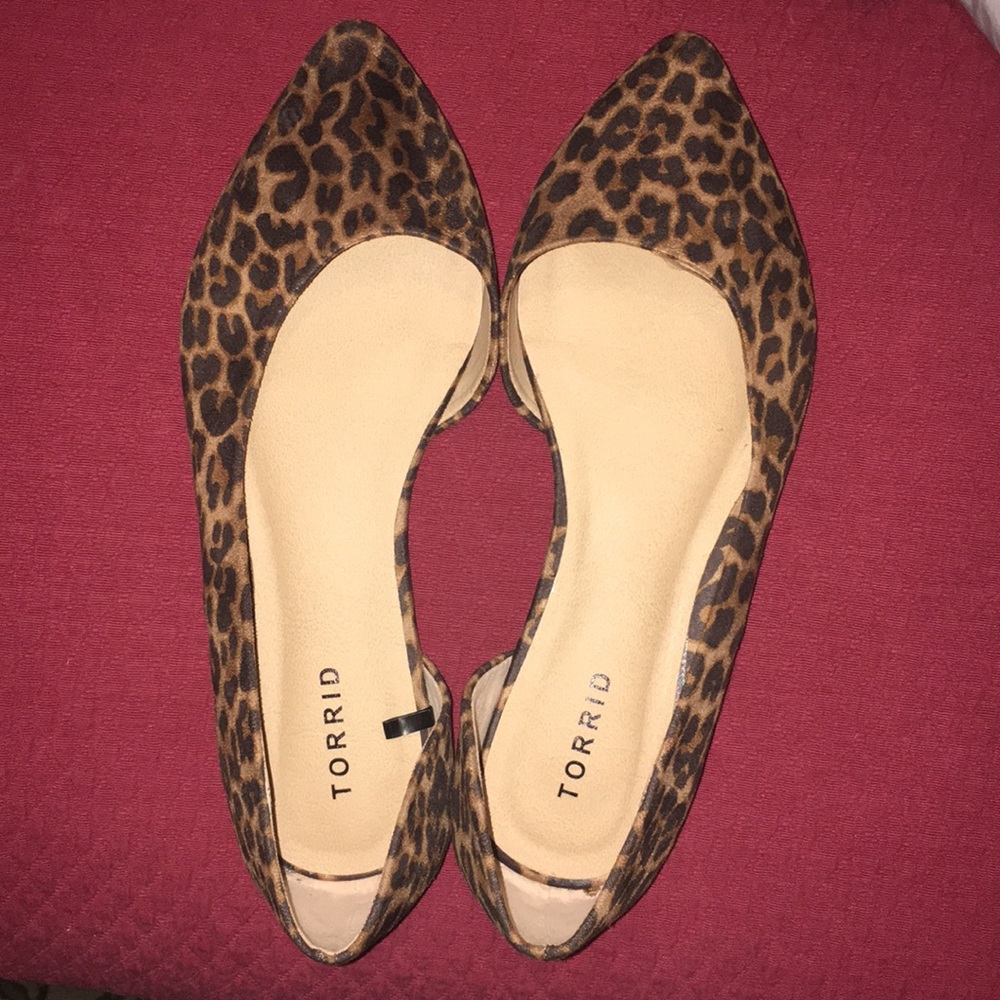 Leopard print slip ons